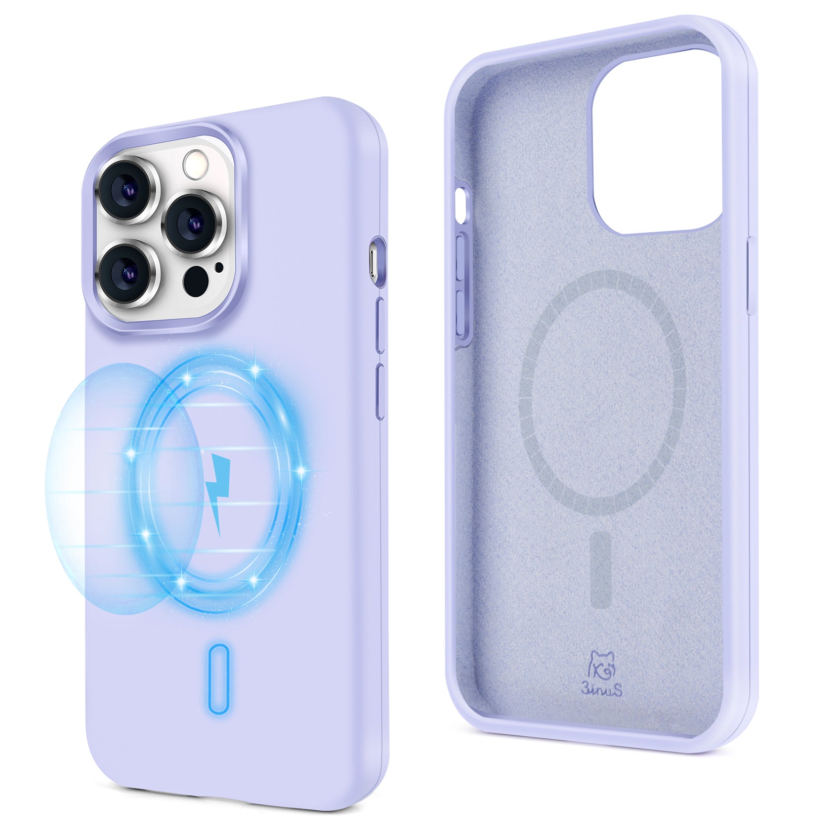 iPhone 13 Pro Max Magnetic-Lock case, Lavender Purple – 3inuS